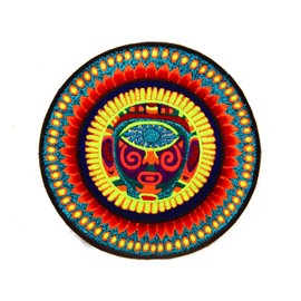 ImZauberwald Sun Ra ~7 inch Handmade allseeing Eye Mandala UV Application Patch