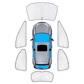 KMF 6pcs Full Window Sun Shades for Lexus UX 200/250h/260h/300h/300e Accessories 2019-2025, Privacy Car Window Covers Sunshade for Windshield Side Rear, UV Block and Blackout for Car Camping/Outdoor
