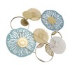 Wall Iron Decoration Lotus Shape With Mirror Metal Wall Art