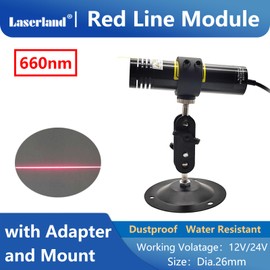 Water Resistant Red Light Line Generator Projector for Stone Wood Feather Alingment 12V 24V Dia. 26mm