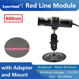 Water Resistant Red Light Line Generator Projector for Stone Wood Feather Alingment 12V 24V Dia. 26mm
