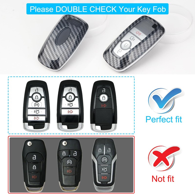 QBUC for Ford Key Fob Cover with Keychain Full Protection