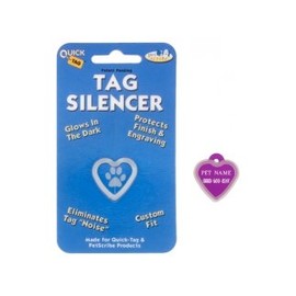 Quick Tag ID Tag Silencers- (Small Heart Tag)