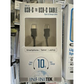 Infinitek USB C To USB C 10 Foot cable