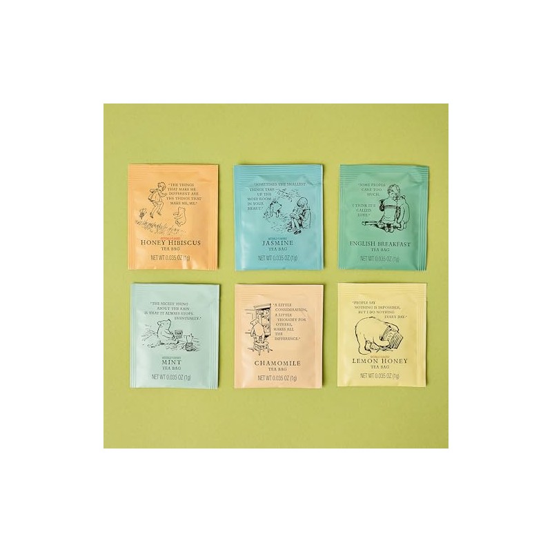 Thoughtfully, Classic Winnie-the Pooh Tea Collection Gift Set, Includes 60