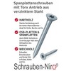 Wood Screws 3.5 x 25 mm Galvanised with Torx Countersunk
