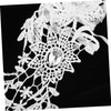 Ipetboom 1 Pair Elegant Lace Fingerless Wedding Gloves with Rhinestone