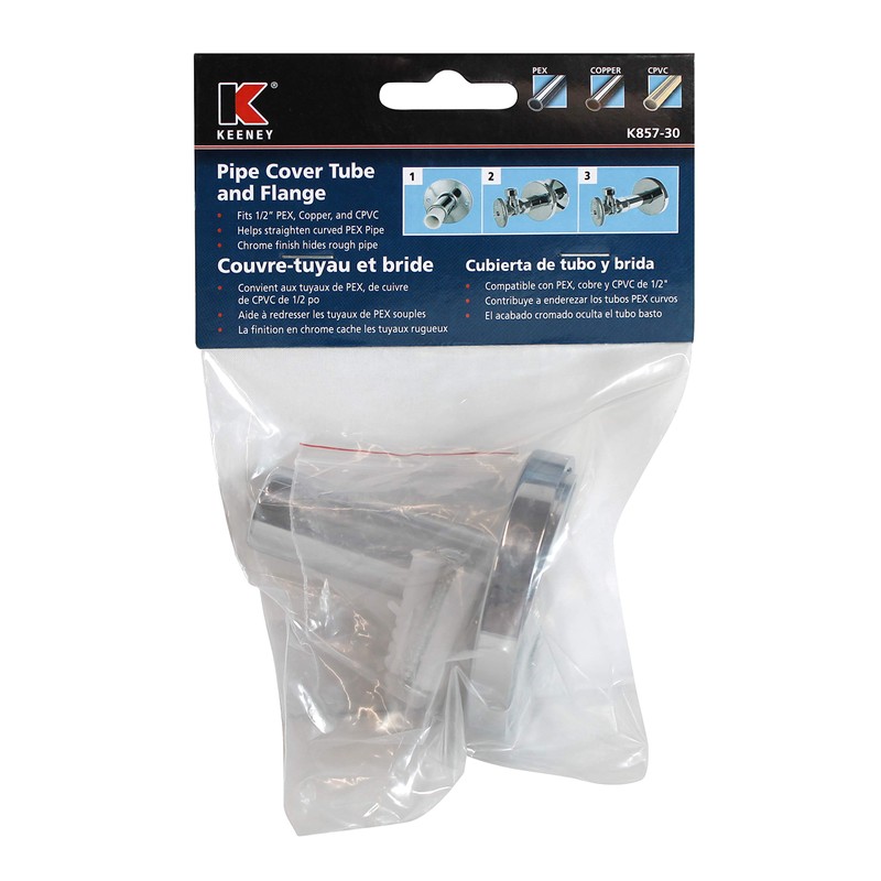 Keeney K857-30 PEX Stub-Out Support and Cover, No Size, Chrome
