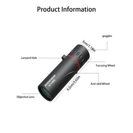 Mini Telescope for Adults,2000X24 Monocular Focus Optics Telescopes onocular Power Monocula,Waterproof Mini Monocular Telescope 8000M/80000M for Sporting Events,Concerts,Camping,Scope,Travelling,Black