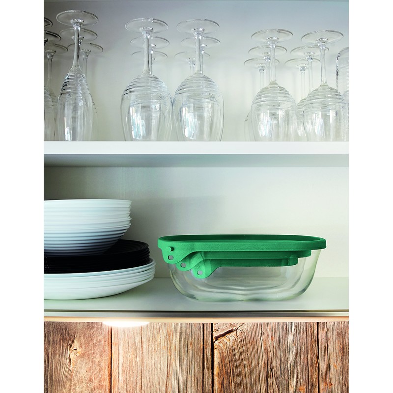 Luminarc Nest & Store Container Rectangular, Sodo tensionado, Green Rectangular