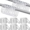Sintuff 120 Pcs Plastic Shower Curtain Rings Hooks C Shaped
