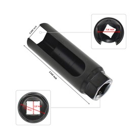 ITEQ O2 Oxygen Sensor Socket 1/2” Drive x 7/8” (22mm), Oxygen Sensor Remover Tool with Side Cutout Wire Gate, O2 Removal and Installation Sensor Socket