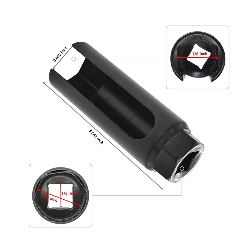 ITEQ O2 Oxygen Sensor Socket 1/2” Drive x 7/8” (22mm),