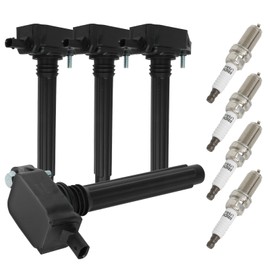 SCITOO Set of 4 ignition coils with 4 iridium Spark Plugs Replacement for Hondafor Odyssey 3.5L 1999-2010,for Hondafor Accord 3.0L 2000-2007 Replace C1460 UF400 UF307 5C1451