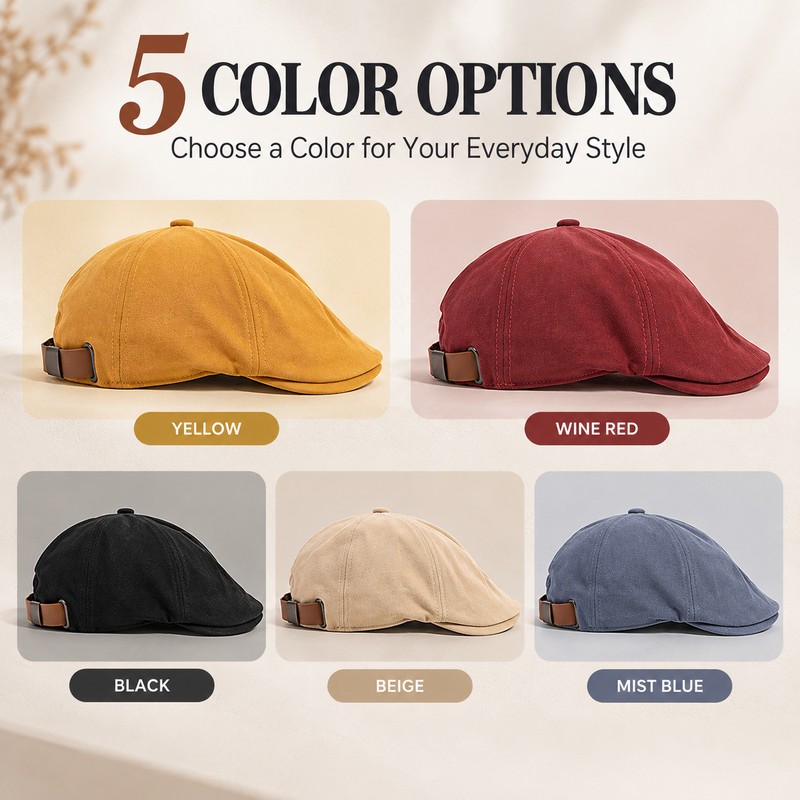 Unisex Ivy Cap for Casual Wear – Classic Cotton Flat
