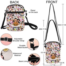 MYSOMY Burgers Show Crossbody Bag Bob Belcher & Linda & Tina & Gene & Louise Gifts Bob's Family Shoulder Bag, Burgers Uk