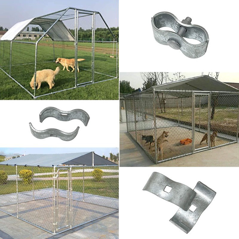 Aiwaiufu Kenall Kennel CLAMPS: Chain Link Fence Pipe Saddle Clamp,