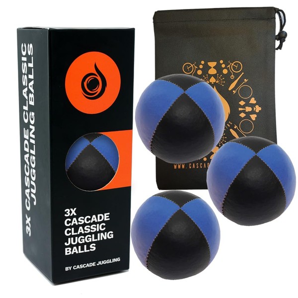 3 x Pro 115g Cascade Classic Black Theme Juggling Balls