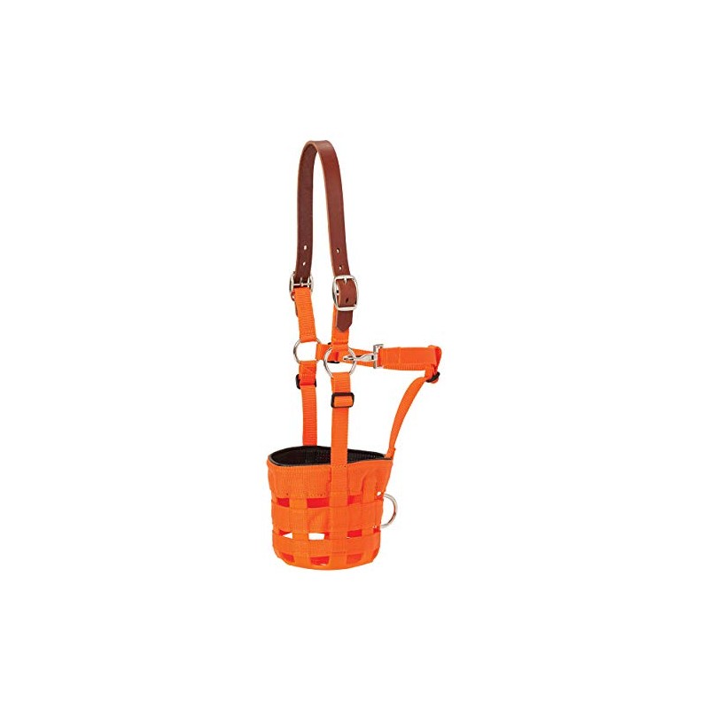 Weaver Leather Grazing Muzzle, Blaze Orange, Small Horse