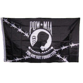 3x5 POWMIA POW MIA Prisoner of War Never Forgotten Barb Wire Flag 3'x5' Banner House Banner Double Stitched Fade Resistant Premium Quality