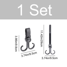 QYNuLi 2 Pcs Pram Hook Adjustable Baby Car Hook Multi Purpose Stroller Hooks for Trolley Hanging Bags Clothes