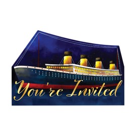 Titanic Birthday Party Invitations & Envelopes Value Pack (20 Count)