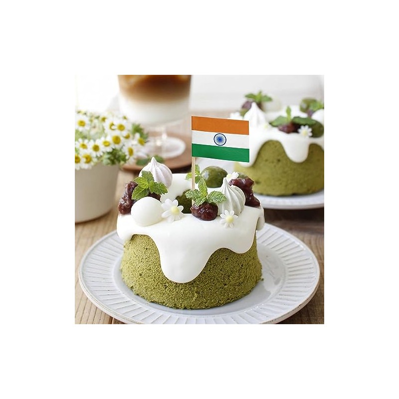 100 Pcs India Flag Indian Toothpick Flags Cocktail Picks Mini