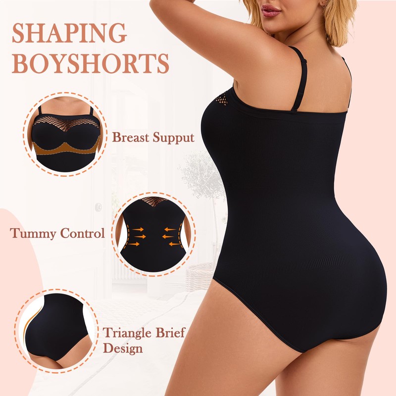 ciksob - Body moldeador sin tirantes para mujer, sin costuras,