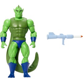 Masters of The Universe Origins JBM95 5.5-Inch Whiplash Action Figure 1980s Motu TV Villain with Tail, Detailed Design and Rocket Launcher