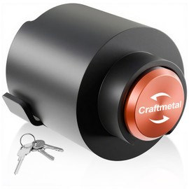 Craftmetal Heavy Duty Trailer Hitch Lock, Fits 2" & 2-5/16" Couplers, Upgraded Anti-Theft Trailer Tongue Lock, Secures Safety Chains, Trailer Lock for RV, Boat, Trailer, Pickup