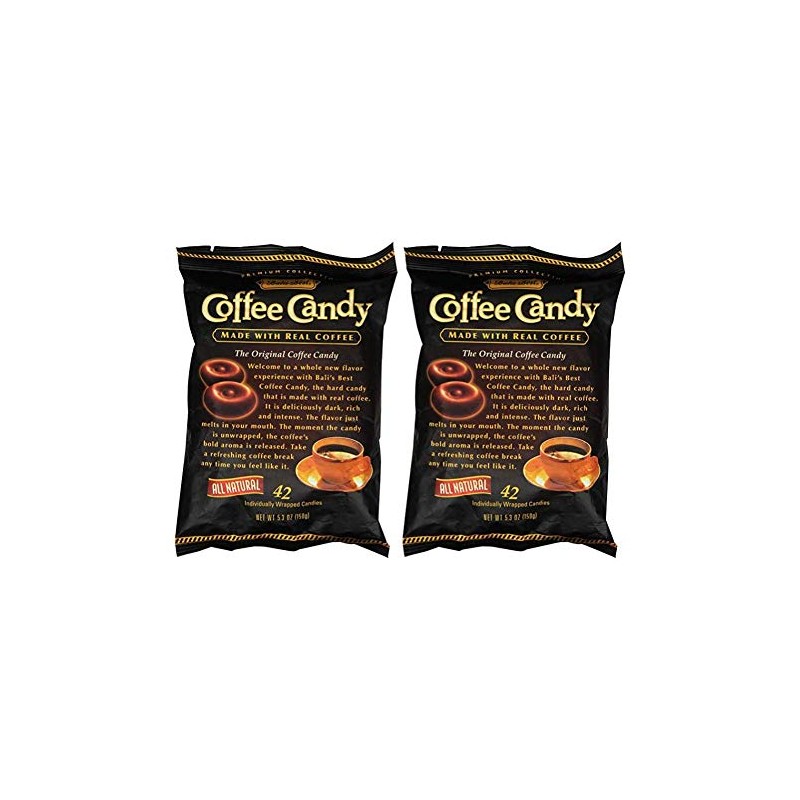 Bali's Best Coffee Candy Individually Wrapped (42 Pcs) (Pack of