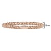 KoolJewelry 14k Rose Gold Minimalist Diamond-cut Band Knuckle Stacking Midi
