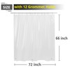 ABSENK Short Clear Shower Curtain Liner 66 Inch Length, Heavy