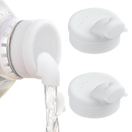 3 Pcs Silicone Milk Pour Spout for ‎Sovietiep 16 Oz Glass Milk Bottles, Bottle Mouth Diameter(4.5±0.2cm), BPA Free, Easy to Pour, Replacement Cap for Glass Juice Bottles