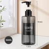 Segbeauty Shampoo Bottle Dispenser, Gray, Set of 3, 16.9 fl