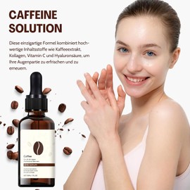 Shefave Koffeinlösung Augenserum Koffein Eye Serum Caffeine Solution Augencreme gegen falten und augenringe Tränensäcke, Anti-Aging für Augenpflege, Verblassen von Fältchen, 30ml