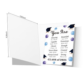 Brevcrnr Senior 2025 Graduation Gifts for Her Him, Class of 2025 Graduation Card for Daughter Son Friends, College High School Masters Degree Phd Present for Women Men (You are amazing)