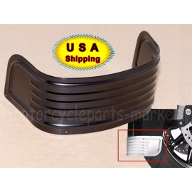 Unbranded Black Ribbed Front Fender Skirt For Harley Touring Road Street Glide FLTRU FLHX