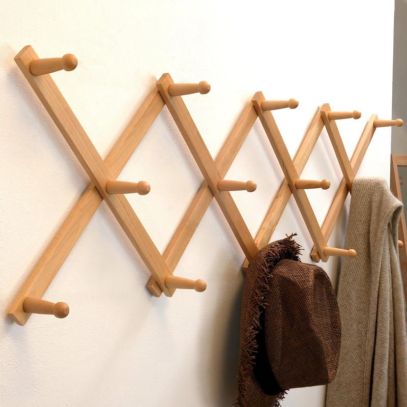 SKOLOO Accordion Wall Hanger, Modern Expandable Coat Rack Wall Mounted,