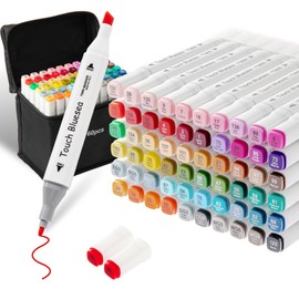 Y YOMA 60 Color Alcohol Markers Dual Tip Art Drawing Coloring Marker Permanent Sketch School Supplies Aesthetic Gift for Kids Adults Comic Anime Manga Illustration