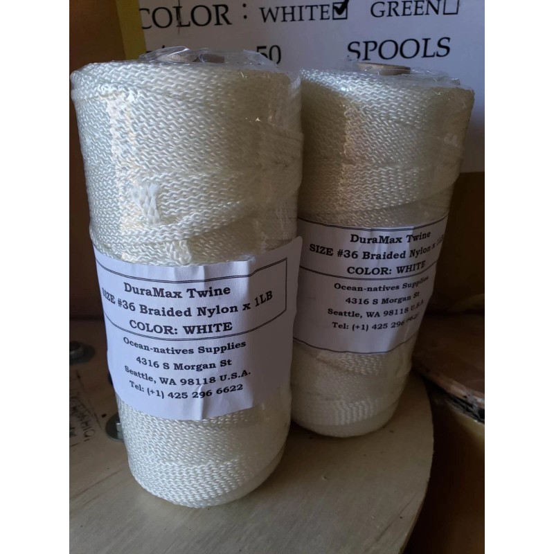 Ocean-natives #36 Nylon Braided Hanging Twine White / Commercial Fishing