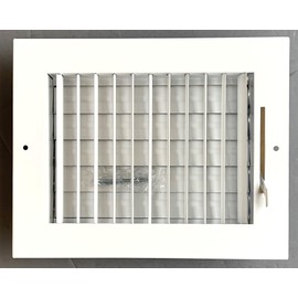 8" x 6" Adjustable Blade Sidewall Ceiling Register Vent Cover Diffuser Heavy Duty Stamped Steel (Outside Dimension 10" x 8")