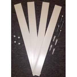 Downspout Straps ALUMINUM WRAP AROUND RAIN GUTTER DOWNSPOUT STRAPS 2x3 W/Screws And Anchors , 4