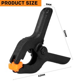 Aruicheng Spring Clamps 5Pcs Plastic Spring Clamp 2 Inch Small Spring Clips Strong Grip Clips Backdrop Clamps,for Crafts, Woodworking, Photography Studios, Outdoor