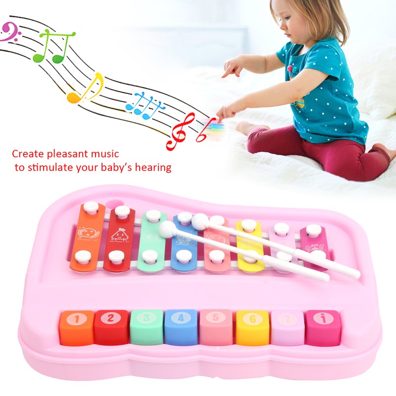 Baby Piano 8 Scale Children Xylophone Music Educational Learning Kids