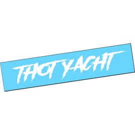 THOT YACHT 42" Vinyl Decal Sticker Boat Diesel Truck JDM Car Boost Turbo Lifted (Black)