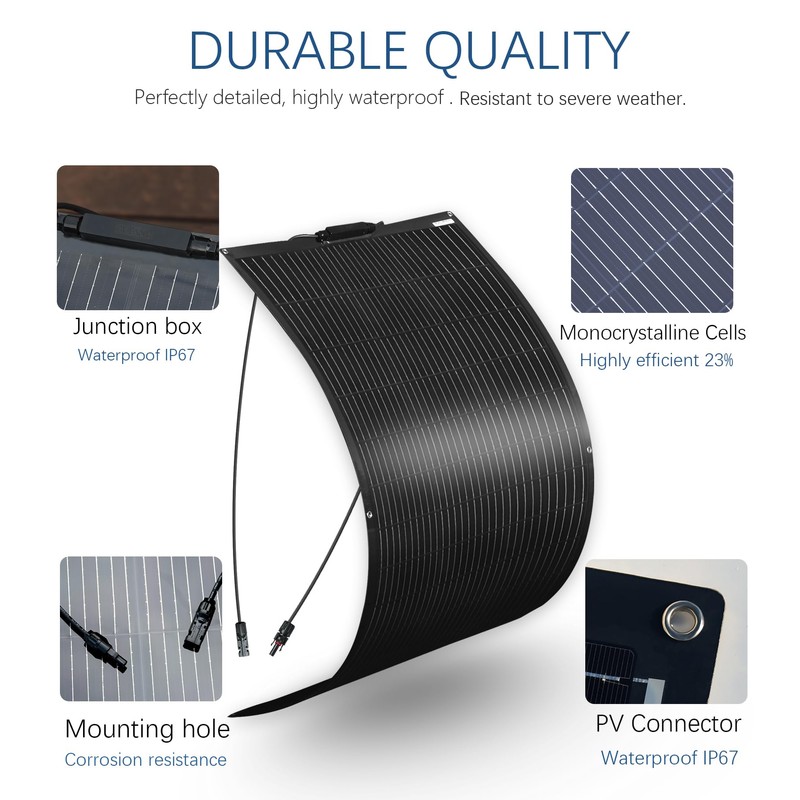 XINPUGUANG Flexible Solar Panel 100W 12V for RV Boat Camper