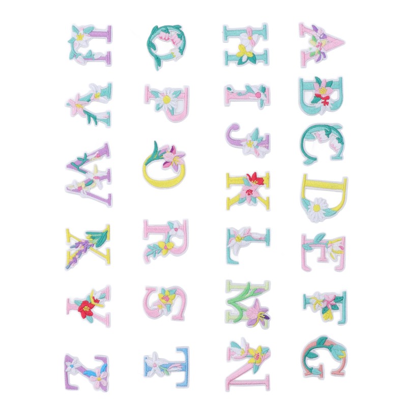 26 Letter Patches DIY Combinations Embroidered Patch Easy Ironing Soft