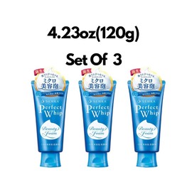 TSTADVANCE Senka Perfect Whip Cleansing Foam 4.23oz(120g) Set Of 3 White Floral Scent Japanese Face Wash