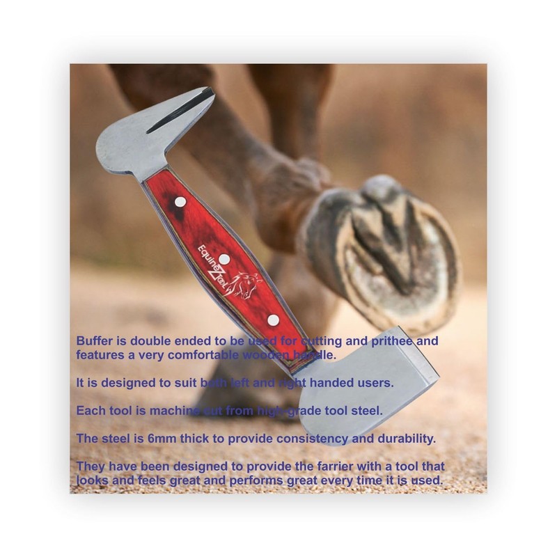 Equinez Tools Farrier Hoof Buffer Stainless Steel with Special Ergonomic
